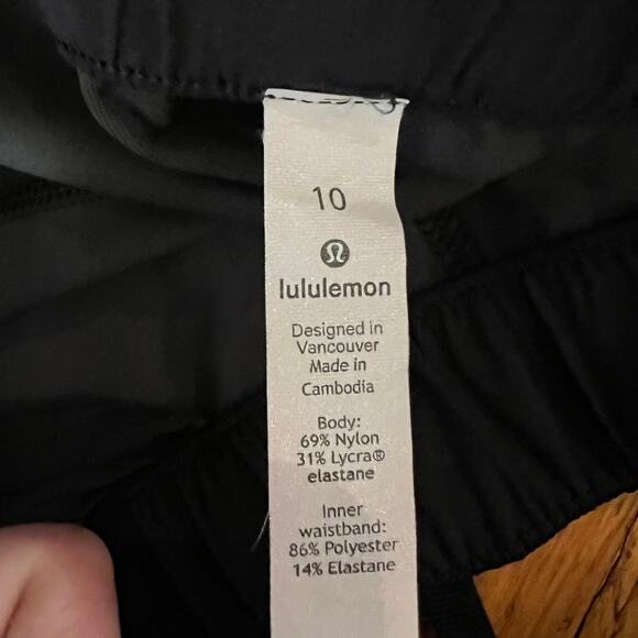 Lululemon Keep Moving 7/8 Pants Womens 10 Hi Rise Camo Black Gray - Picture 6 of 11